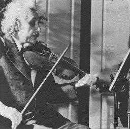 Einstein playing violin